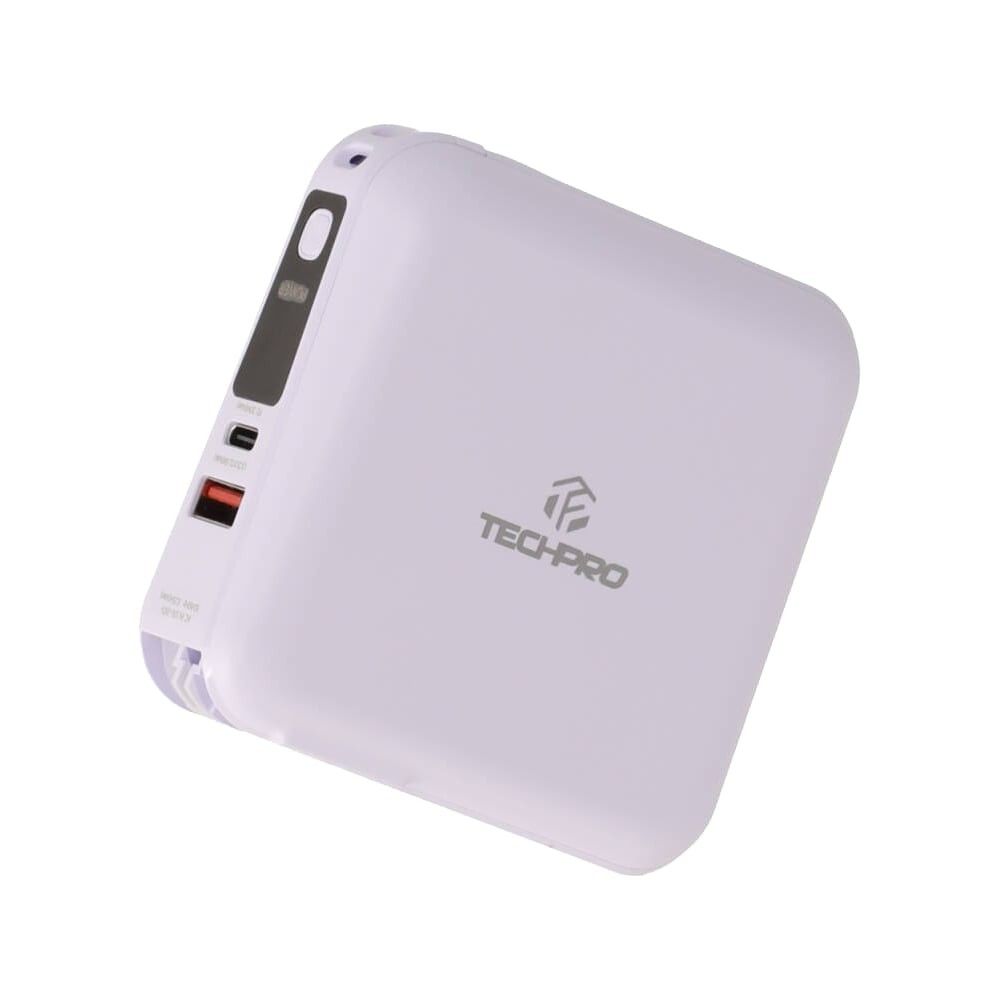 พาวเวอร์แบงค์ TECHPRO ความจุ 15,000 mAh Purple