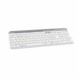 คีย์บอร์ดไร้สาย Logitech Bluetooth and Wireless Keyboard Multi-Device K580 Slim Off White (EN)