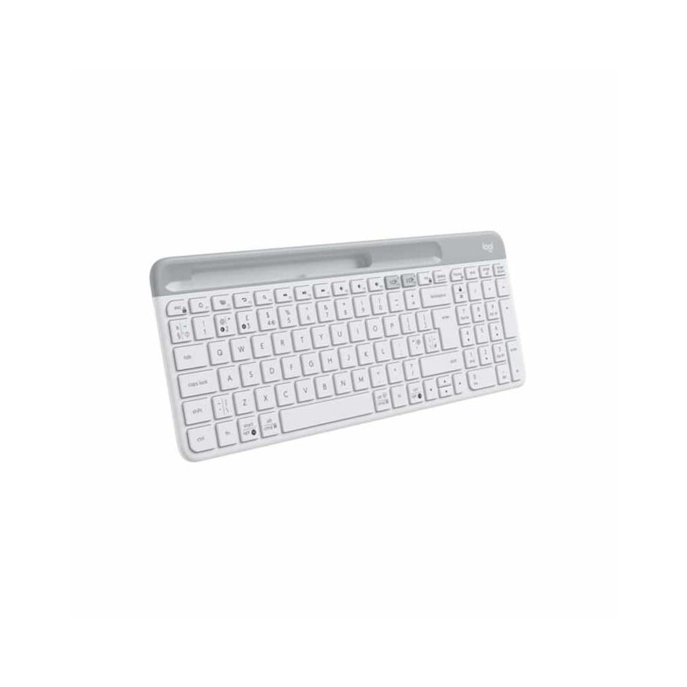 คีย์บอร์ดไร้สาย Logitech Bluetooth and Wireless Keyboard Multi-Device K580 Slim Off White (EN)