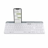 คีย์บอร์ดไร้สาย Logitech Bluetooth and Wireless Keyboard Multi-Device K580 Slim Off White (EN)