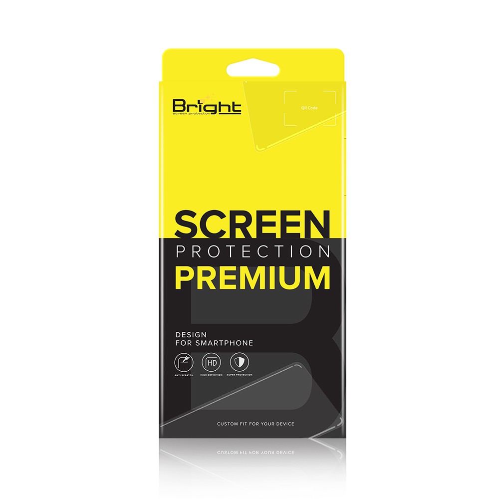 Bright ฟิล์มกันรอย Tempered Glass for Apple iPhone 15 Plus (6.7nich) Full Frame Black