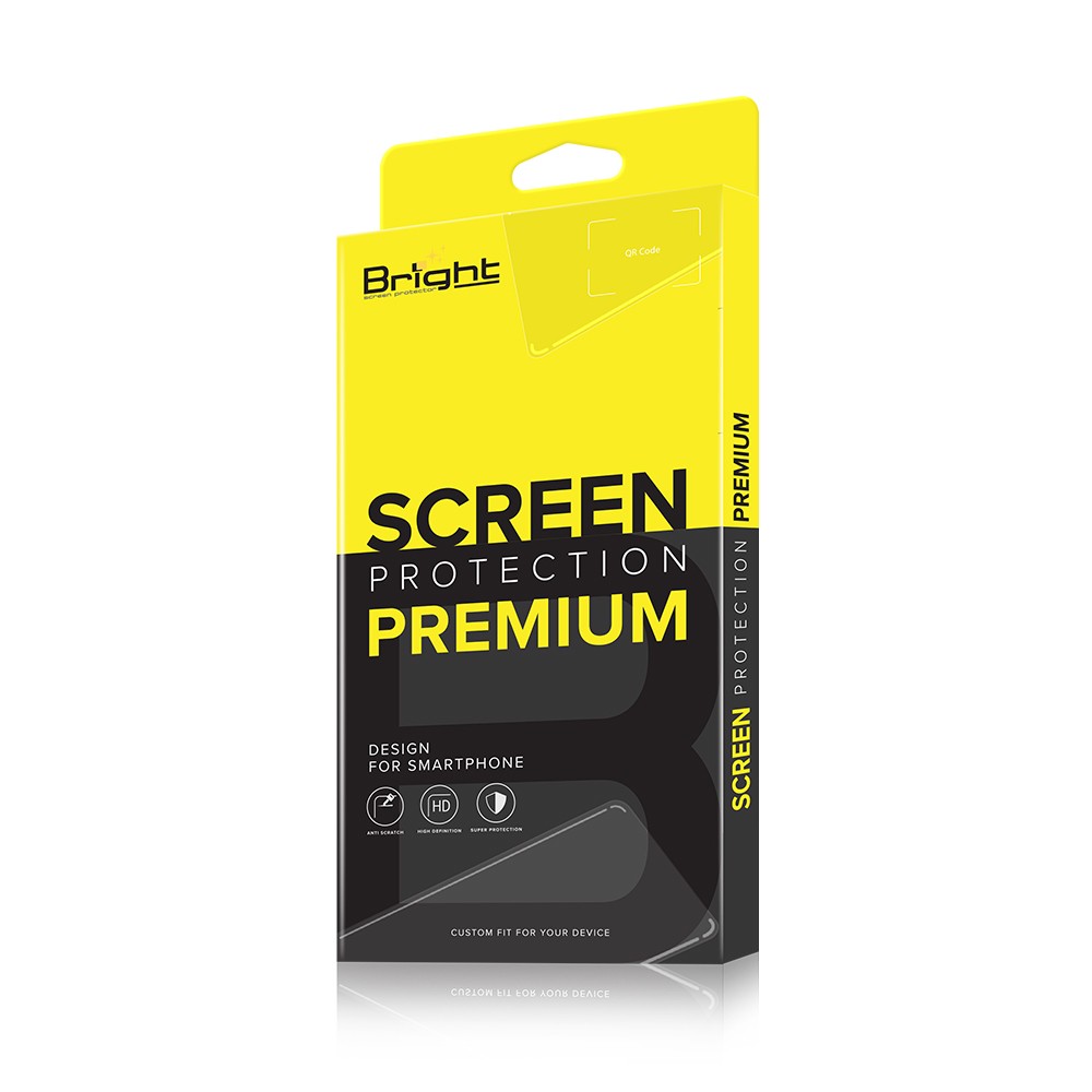 Bright ฟิล์มกันรอย Tempered Glass for Apple iPhone 15 Plus (6.7nich) Full Frame Black