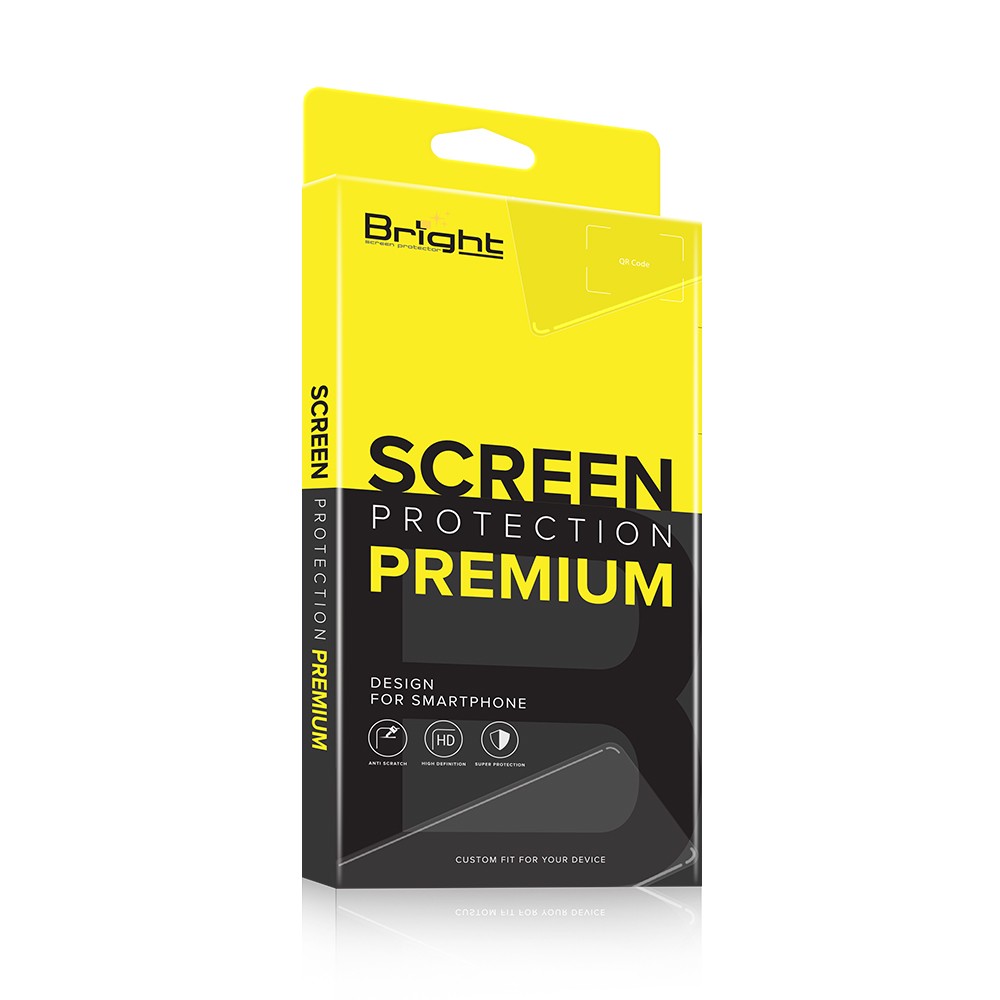 Bright ฟิล์มกันรอย Tempered Glass for Apple iPhone 15 Plus (6.7nich) Full Frame Black