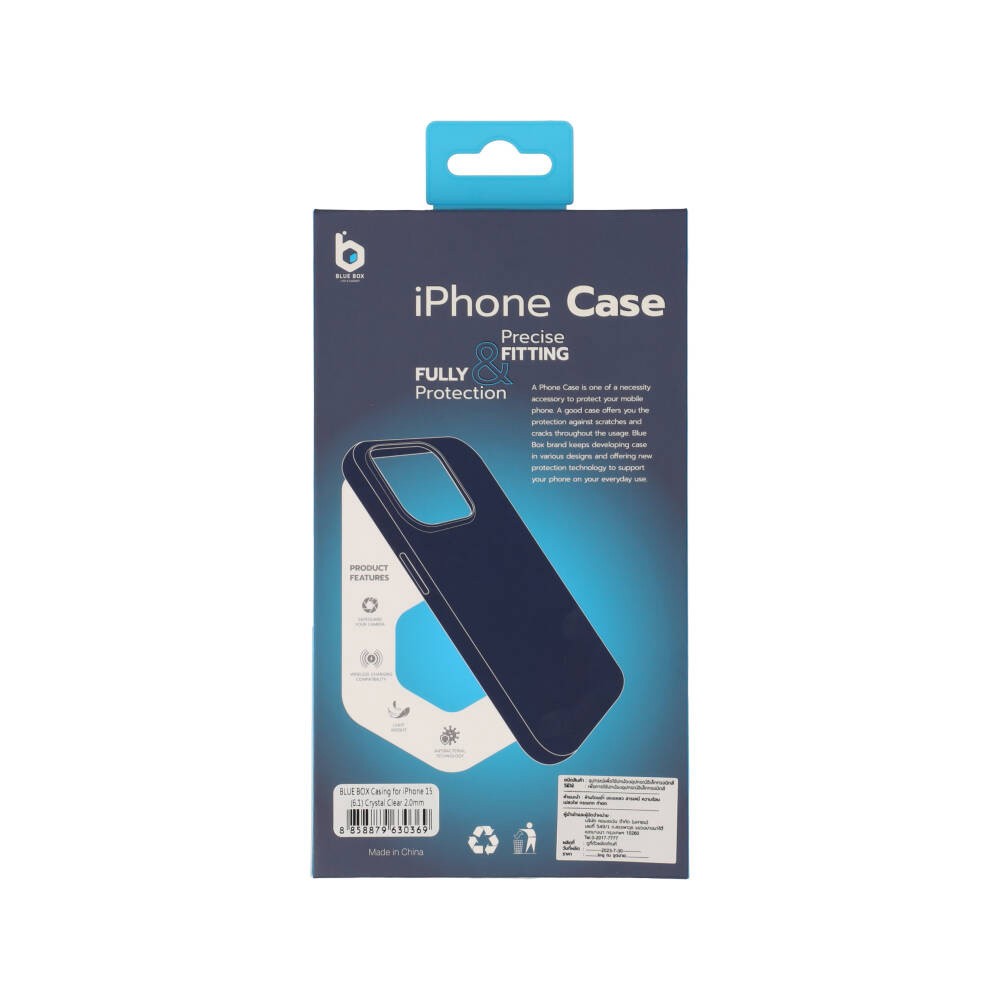 เคส Blue Box iPhone 15 Crystal Clear