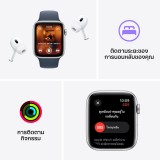 Apple Watch SE GPS 40mm Silver Aluminium Case with Storm Blue Sport Band - M/L (2023)
