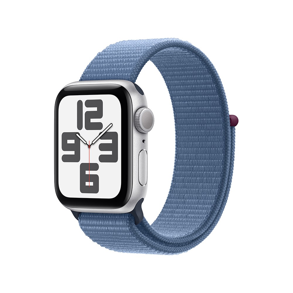 Apple Watch SE GPS 40mm Silver Aluminium Case with Winter Blue Sport Loop - 2nd Gen