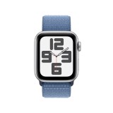 Apple Watch SE GPS 40mm Silver Aluminium Case with Winter Blue Sport Loop - 2nd Gen