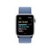 Apple Watch SE GPS 40mm Silver Aluminium Case with Winter Blue Sport Loop - 2nd Gen