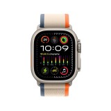 Apple Watch Ultra 2 GPS + Cellular 49mm Titanium Case with Orange/Beige Trail Loop - S/M