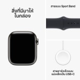 Apple Watch Series 9 GPS + Cellular 41mm Graphite Stainless Steel Case with Midnight Sport Band - M/L