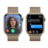 Apple Watch Series 9 GPS + Cellular 45mm Gold Stainless Steel Case with Gold Milanese Loop