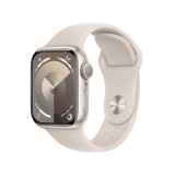 Apple Watch Series 9 GPS 41mm Starlight Aluminium Case with Starlight Sport Band - S/M