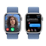 Apple Watch Series 9 GPS 41mm Silver Aluminium Case with Winter Blue Sport Loop