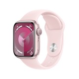 Apple Watch Series 9 GPS 41mm Pink Aluminium Case with Light Pink Sport Band - S/M