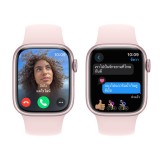 Apple Watch Series 9 GPS 41mm Pink Aluminium Case with Light Pink Sport Band - S/M