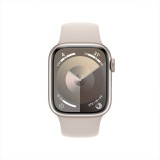 Apple Watch Series 9 GPS 45mm Starlight Aluminium Case with Starlight Sport Band - S/M