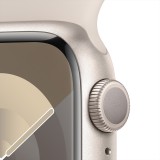 Apple Watch Series 9 GPS 45mm Starlight Aluminium Case with Starlight Sport Band - S/M