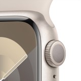 Apple Watch Series 9 GPS 45mm Starlight Aluminium Case with Starlight Sport Band - M/L