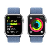 Apple Watch Series 9 GPS 45mm Silver Aluminium Case with Winter Blue Sport Loop