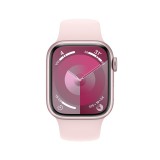 Apple Watch Series 9 GPS 45mm Pink Aluminium Case with Light Pink Sport Band - S/M