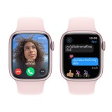 Apple Watch Series 9 GPS 45mm Pink Aluminium Case with Light Pink Sport Band - S/M