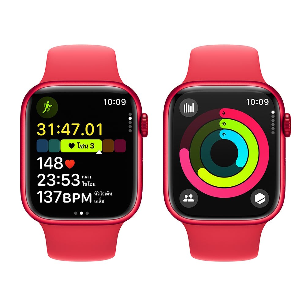 Apple Watch Series 9 GPS 45mm (PRODUCT)RED Aluminium Case with (PRODUCT)RED Sport Band - M/L