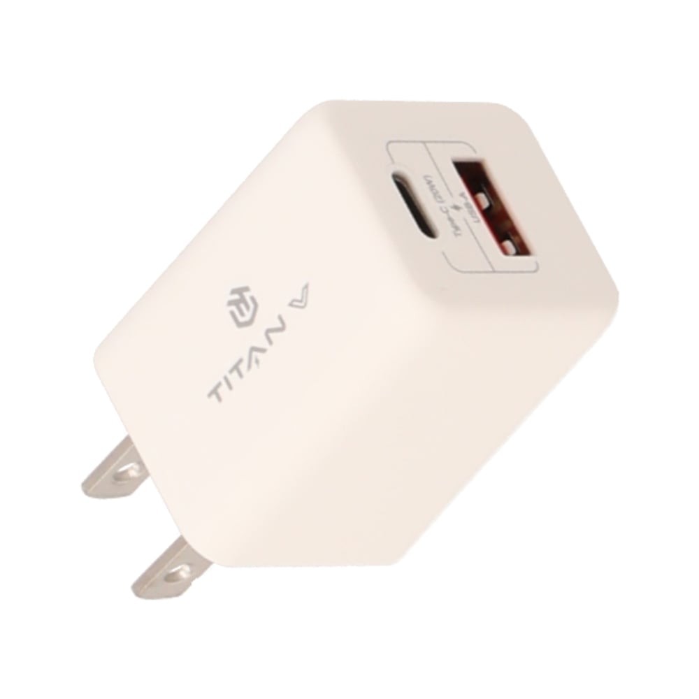 อะแดปเตอร์ TITANV Wall USB Charger 1 USB-A (QC3.0A) / 1 USB-C (PD20W) TI-WC01 White