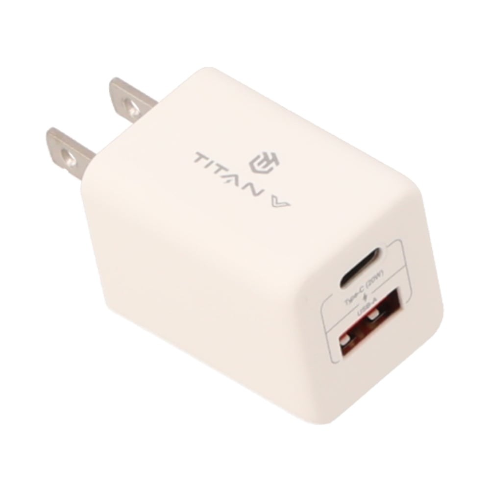 อะแดปเตอร์ TITANV Wall USB Charger 1 USB-A (QC3.0A) / 1 USB-C (PD20W) TI-WC01 White