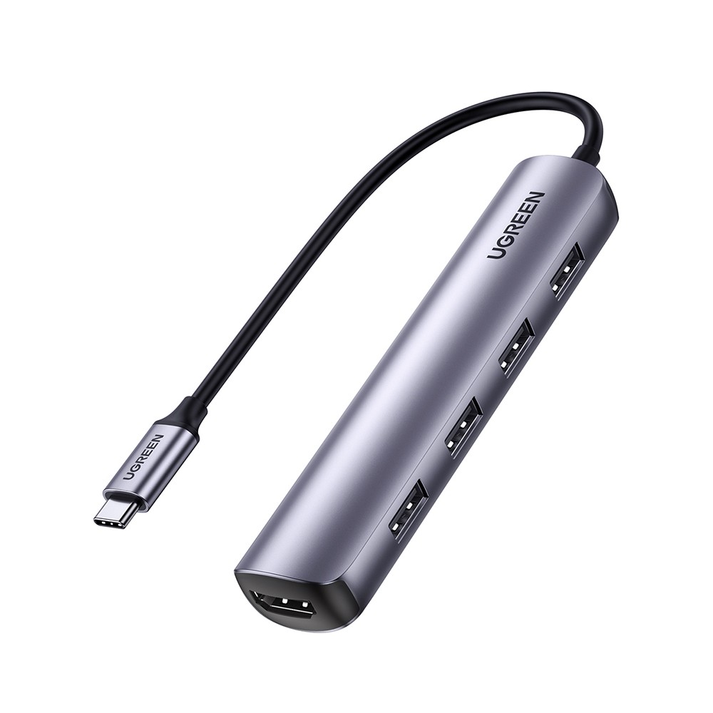 Ugreen Port Hub 5-in-1 USB-C to 4xUSB-A and HDMI (20197) Gray