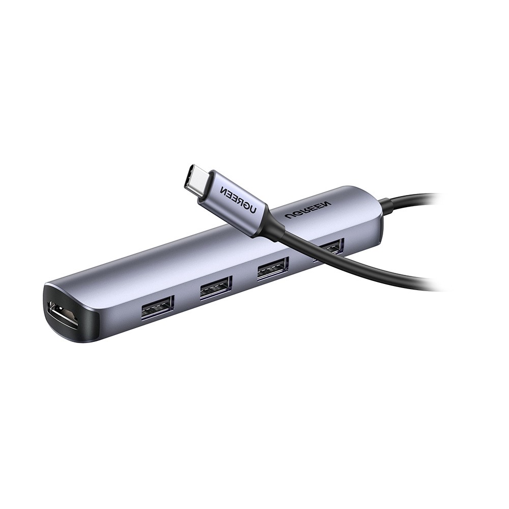 Ugreen Port Hub 5-in-1 USB-C to 4xUSB-A and HDMI (20197) Gray