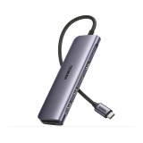 Ugreen Port Hub 7-in-1 USB-C to 2xUSB-A, USB-C, HDMI, TF/SD (15214) Gray