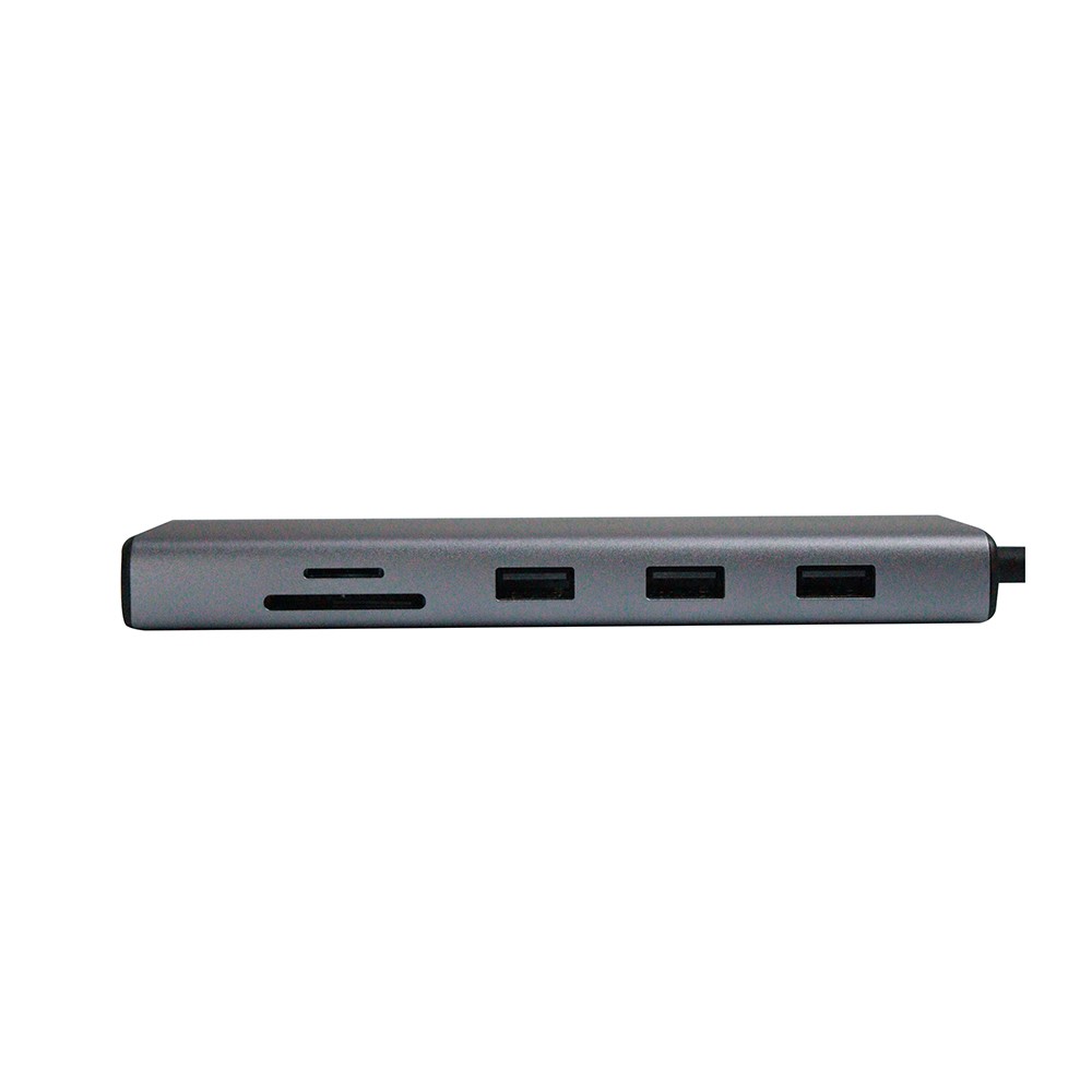 Ugreen Port Hub 9-in-1 USB-C to 3xUSB-A, HDMI, VGA, TF/SD, Land and PD (15600) Gray