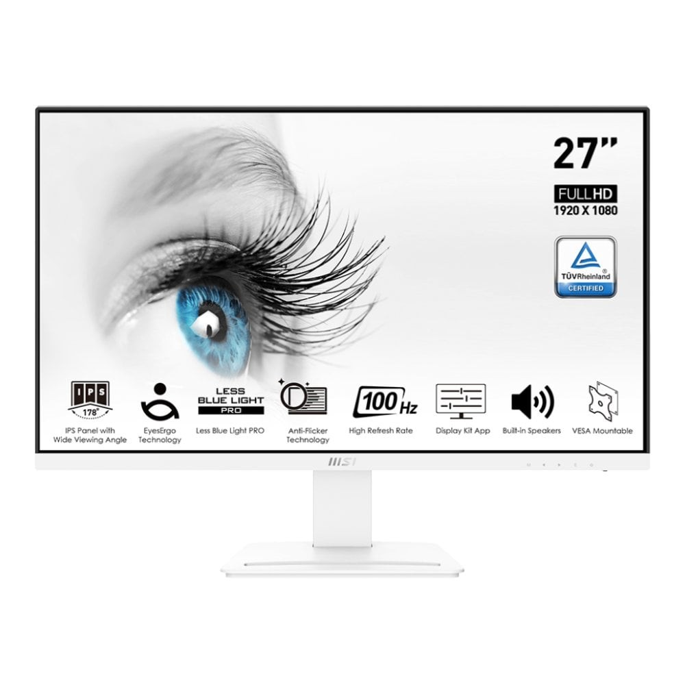 จอมอนิเตอร์ MSI MONITOR PRO MP273AW (IPS 100Hz Speaker White)