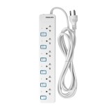 ปลั๊กไฟ Philips 6 Way 6 Switch 3M. (CHP3467WB/67)
