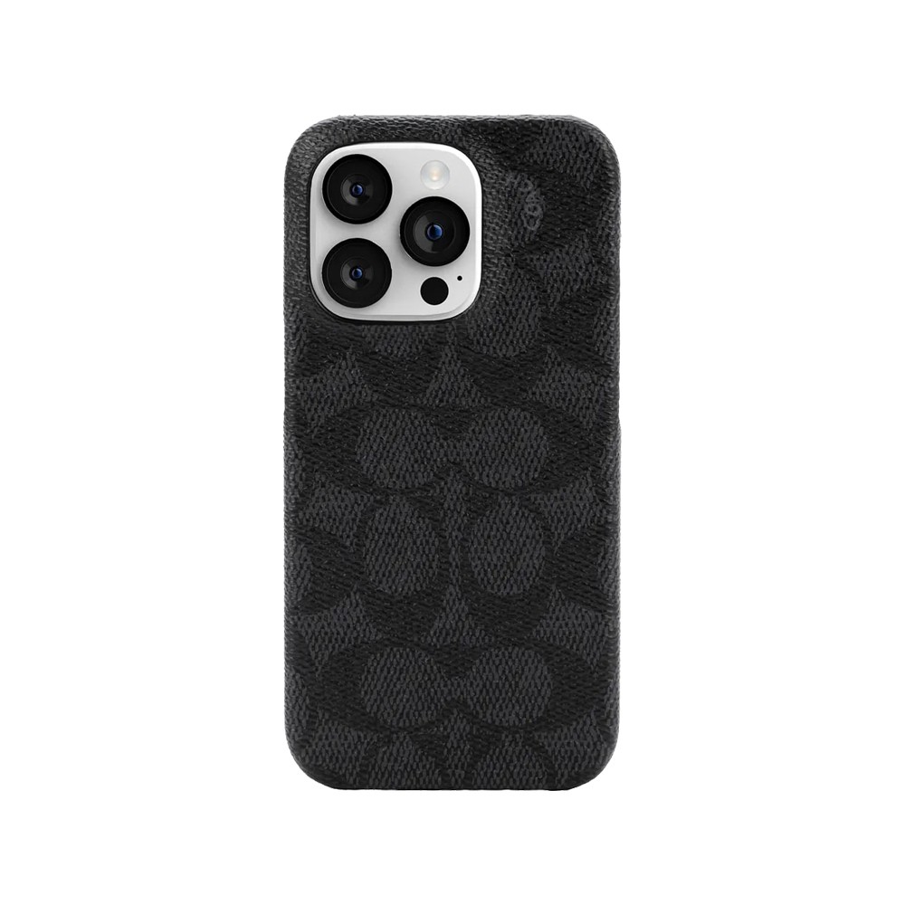 เคส Coach iPhone 15 Pro Slim Wrap Case Signature C Charcoal