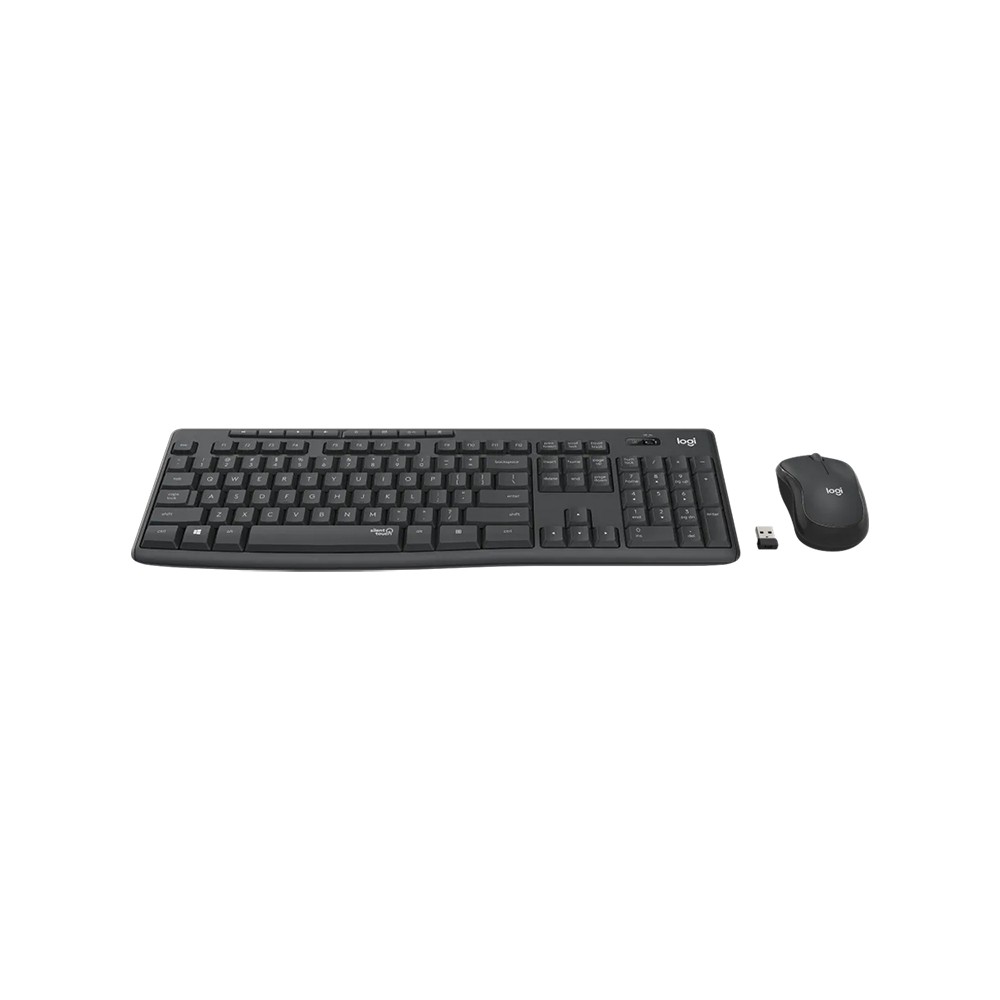 เมาส์และคีย์บอร์ด  Logitech Wireless Mouse + Keyboard Silent MK295 Graphite (TH/EN)