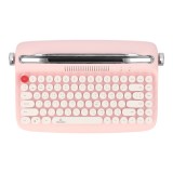 คีย์บอร์ดไร้สาย TECHPRO Retro Mini Bluetooth (84Keys) B303 - Pink