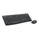 เมาส์และคีย์บอร์ด  Logitech Wireless Mouse + Keyboard Silent MK295 Graphite (TH/EN)