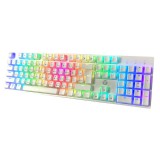 คีย์บอร์ดเกมมิ่ง Fantech Gaming Keyboard MK887S Mechanical Swap White (Red Switch)