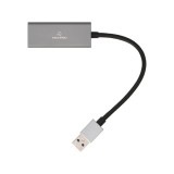 ตัวแปลง TECHPRO USB-A to LAN Gigabit Network Connector Silver Gray