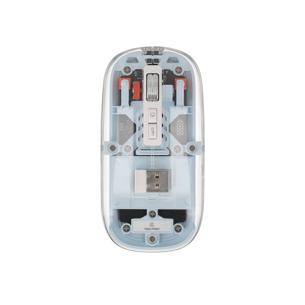 เมาส์ไร้สาย TECHPRO Crystal Magnetic Wireless mouse TP105 Blue