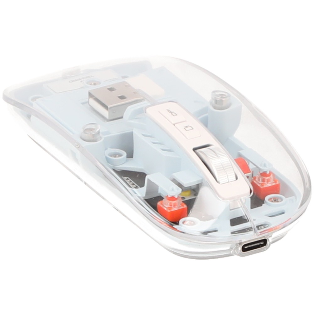 เมาส์ไร้สาย TECHPRO Crystal Magnetic Wireless mouse TP105 Blue