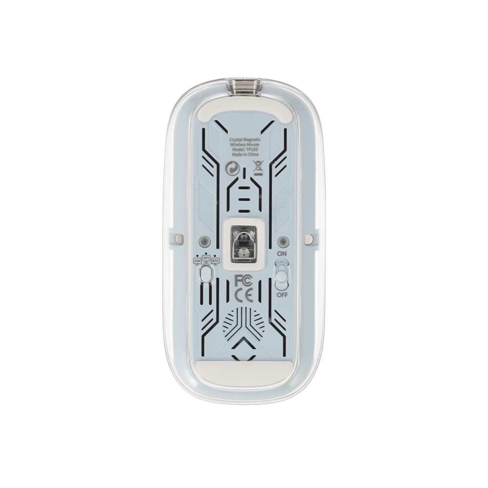 เมาส์ไร้สาย TECHPRO Crystal Magnetic Wireless mouse TP105 Blue