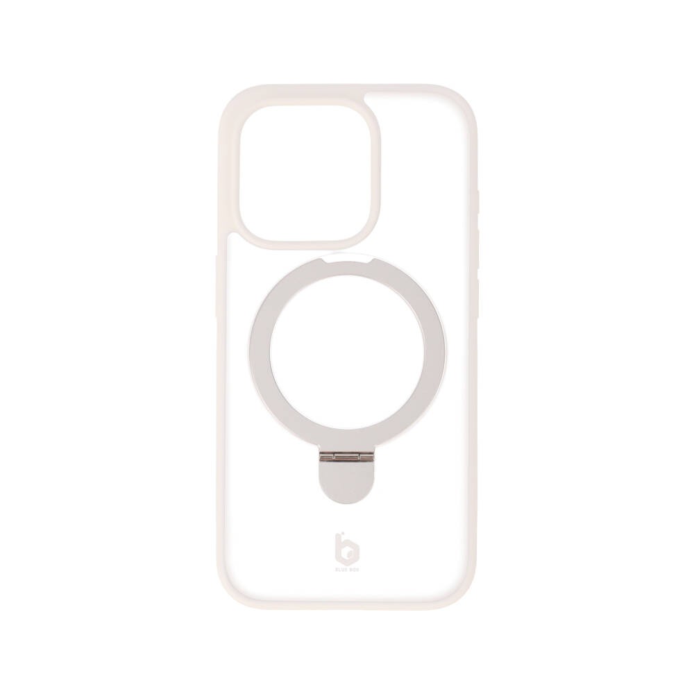 เคส Blue Box iPhone 15 Pro Matte Clear magnetic ring White