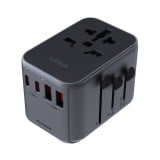 หัวแปลงปลั๊กไฟ AUKEY Universal Adapter Travel Mate 35W with USB Ports Black