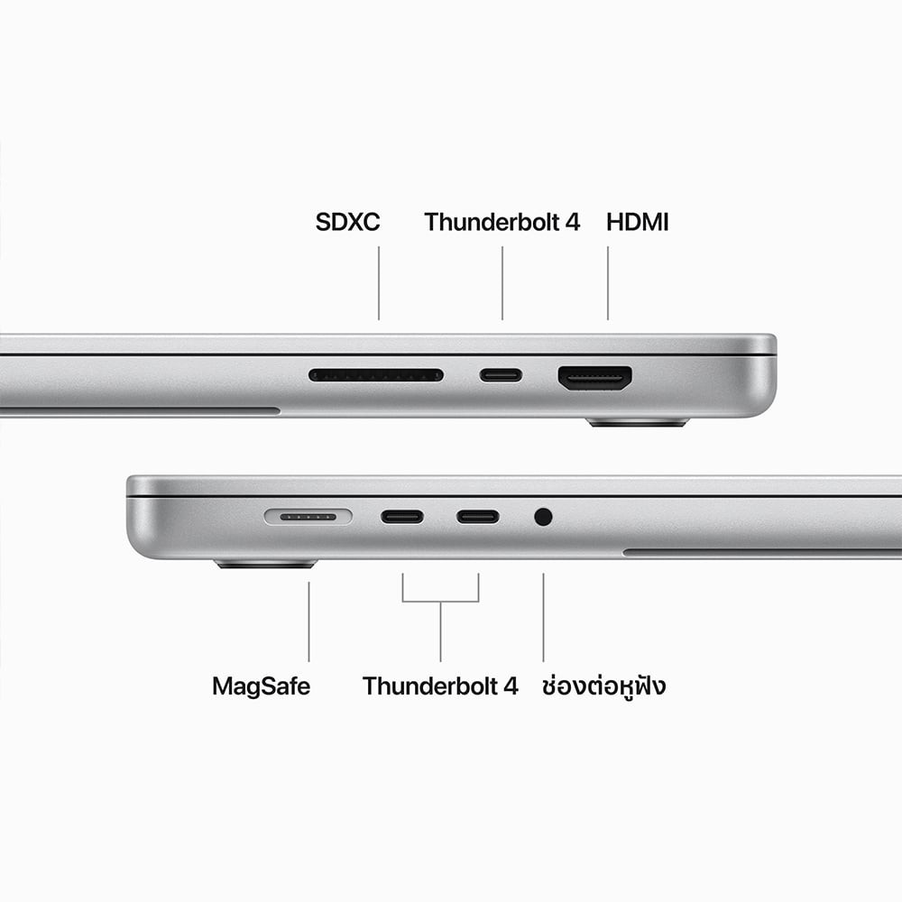 MacBook Pro 16 : M3 Pro chip 12C CPU/18C GPU/36GB/512GB Silver (2023) Eng-Keyboard