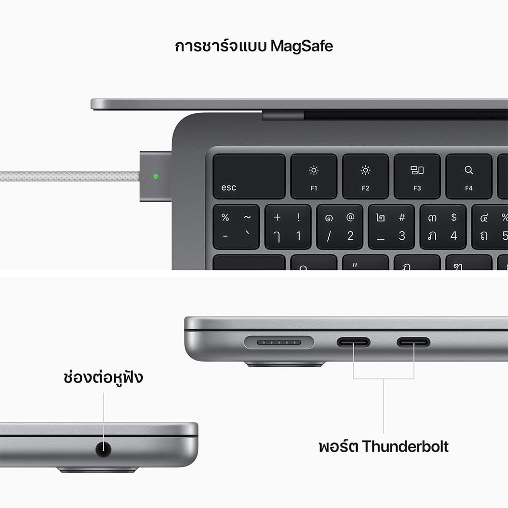 MacBook Air 13 : M2 chip 8C CPU/10C GPU/8GB/512GB - Space Gray 2022 (Eng-Keyboard)