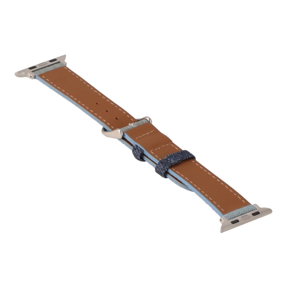 Blue Box สาย Apple Watch Strap Series 6,7,8,9,SE1,SE2,Ultra (44/45/49mm) Tri-Colors Jean Texture Navy/medium blue/light Blue