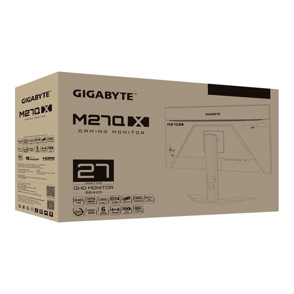 จอมอนิเตอร์ Gigabyte M27Q X Gaming Monitor (IPS 2K 240Hz USB-C)