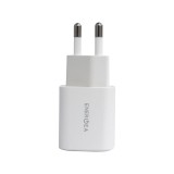 อะแดปเตอร์ ENERGEA Wall USB Charger 1 USB-A (QA3.0A) / 1 USB-C (PD35W) (US) GaN White (TISI)